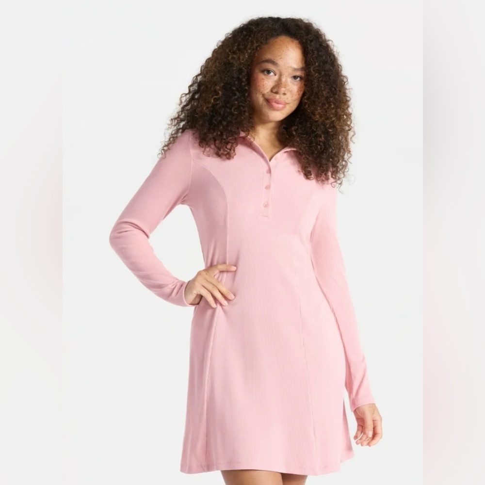 Pink Long Sleeve sweater Dress